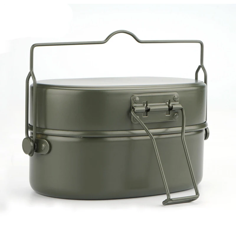 Portable Military Mess Tin Lunch Box Set - Durable Aluminum Alloy Camping & Outdoor Kit