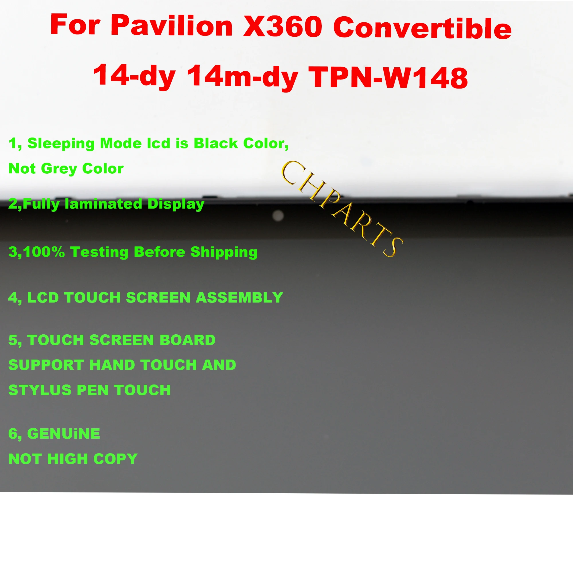 Lcd Touch Screen Substituição Assembly M45013001 para hp Pavilion X360 Conversível 14 dy 14 dy 14-dy0018tu Tpn-w148 14m-dy Laptop - Imagem 2