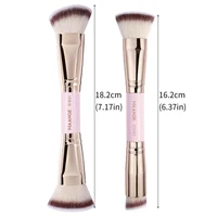 MAANGE 2 pièces ensemble de pinceaux de fond de teint pour crème liquide poudre Contour polissage mélange correcteur visage brosse outils de maquillage cosmétique 6