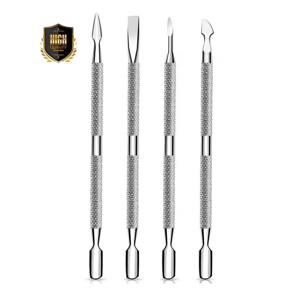 

Double Ended Cuticle Pusher Stainless Steel Nail Polish Remover Manicure Pusher Tool Nail Dirt Cleaner Dead Skin Pusher