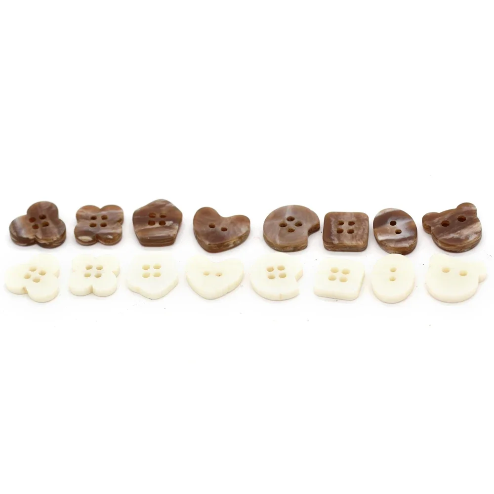 HENGC 30Pcs 의류에 대 한 12mm 불규칙 한 모양 수 지 단추 패션 셔츠 드레스 카디건 가방 DIY 수공예품 장식