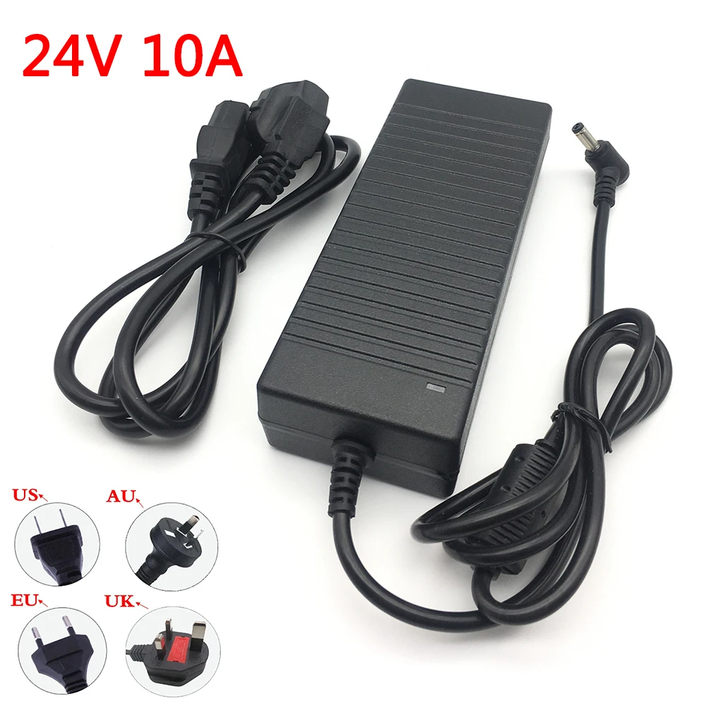 

DC 24V Lighting Transformer AC 110V 220V Switching Power Supply 10A LED Power Adapter For CCTV LED Lamp 24V 10A