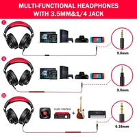 Oneodio Wired Over Ear Headphone With Mic Studio DJ Headphones Professional Monitor Recording & Mixing Headset For Gaming - Image 6