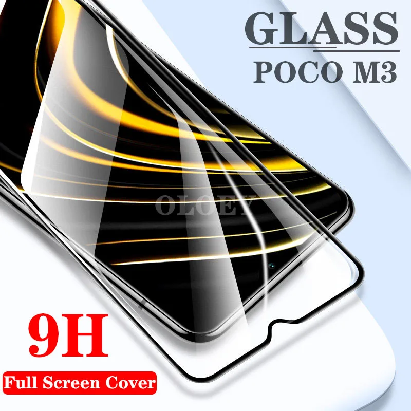 

9H закаленное стекло PocoPhone-аксессуары на POCO M3 Защита экрана для xiaomi poco m3 защитное стекло Xiomi PocoM3 6,53 "пленка 9D