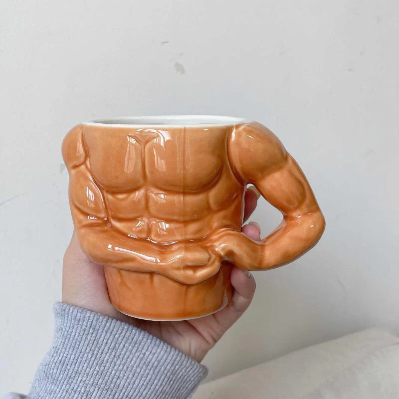 Muscular Man Shape Funny Mug Creativity Funny Ceramics Drinking Drinkware Juice Glassware Gifts Water Valentine Boyfriend Cups