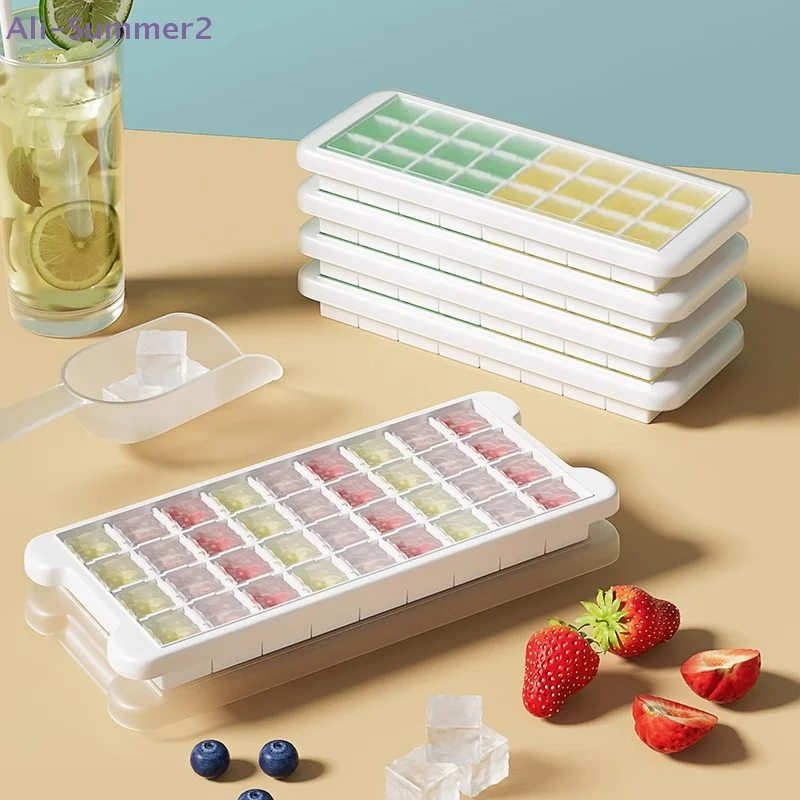 Enhanced Ice Cube Tray with Lid - Easy-Release Silicone Mold
