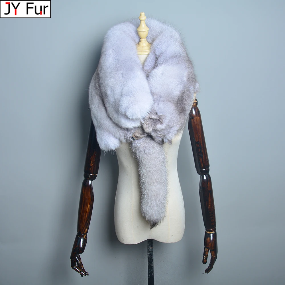  Chunxiao in Winter Real Whole Skin Fox Fur Scarf Warm