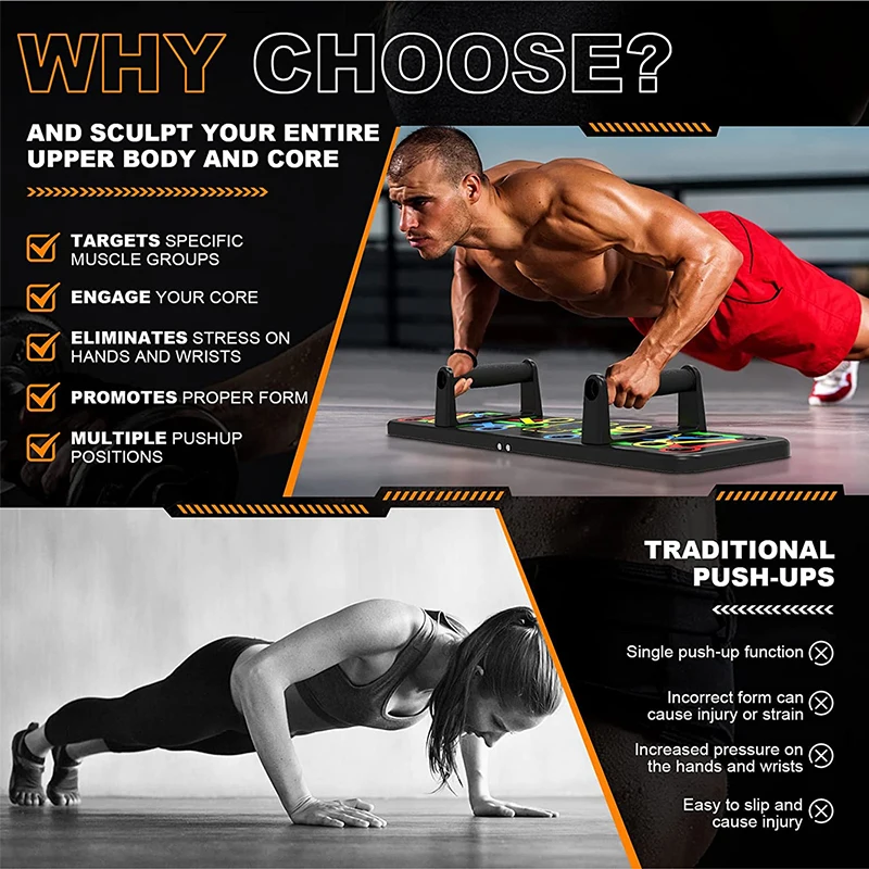 Multi-functional push-up board home fitness abdominal exercise machine foldable fitness board abdominal muscle support