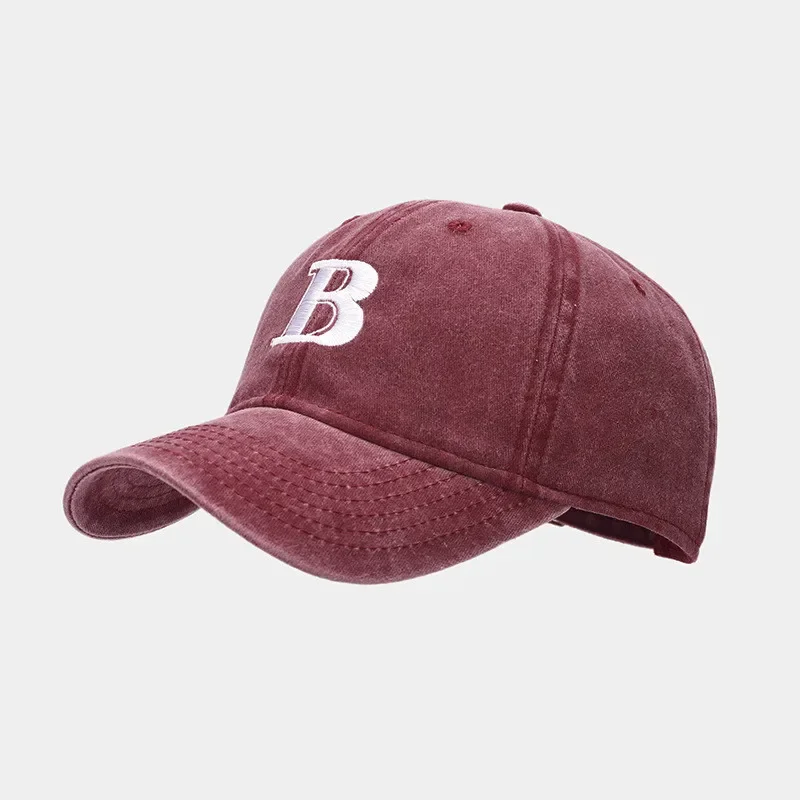 Cotton Letter B  Embroidery Casquette Baseball Cap Adjustable Outdoor Snapback Hats for Men and Women 20 5