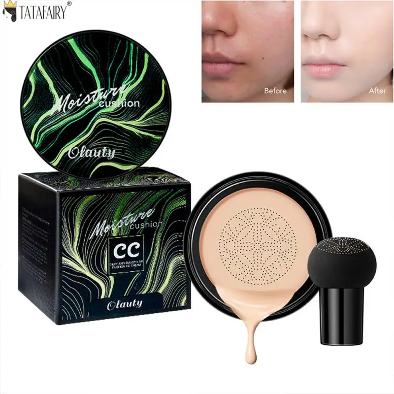 

GLAUTY BB Air Cushion Foundation Cream Mushroom Head CC Cream Concealer Whitening Makeup Cosmetic Waterproof Brighten Face Base