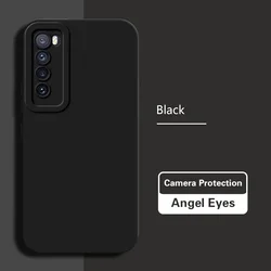 Premium Liquid Silicone Lens Protection Phone Case for Huawei Nova Series - High Quality Back Cover (Classic Black)