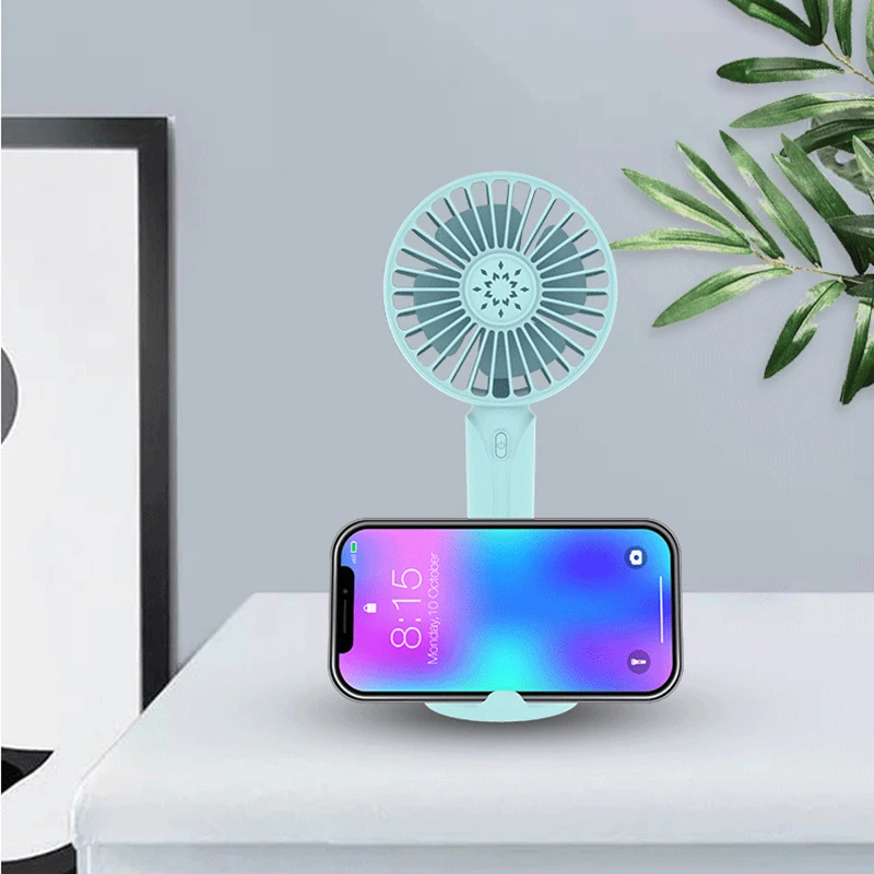 

Portable Fan Mini Handheld Fan Usb 3 Wind Modes Recharge Hand Held Small Pocket Fan Dormitory Office Outdoor Air Cooler