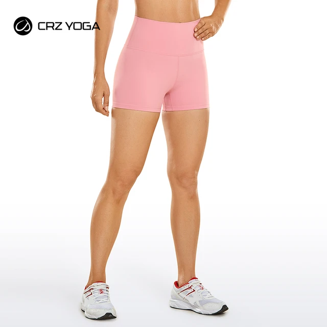  CRZ YOGA Womens Naked Feeling Biker Shorts 3/ 4/ 6/ 8/ 10 -  High Waist Yoga Workout Gym Running Spandex Shorts