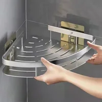 Corner Shelf, Bathroom Shelf, Aluminum Alloy, Shampoo Shelf, Makeup Storage, Bathroom Accessories 1