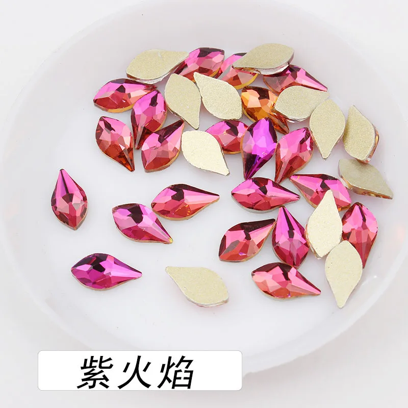 wholesale Pear shaped drop 5*10mm Flat Back Nail Rhinestone Special Shaped Crystals Nail Art Stones 3D Personalized Decoration 5