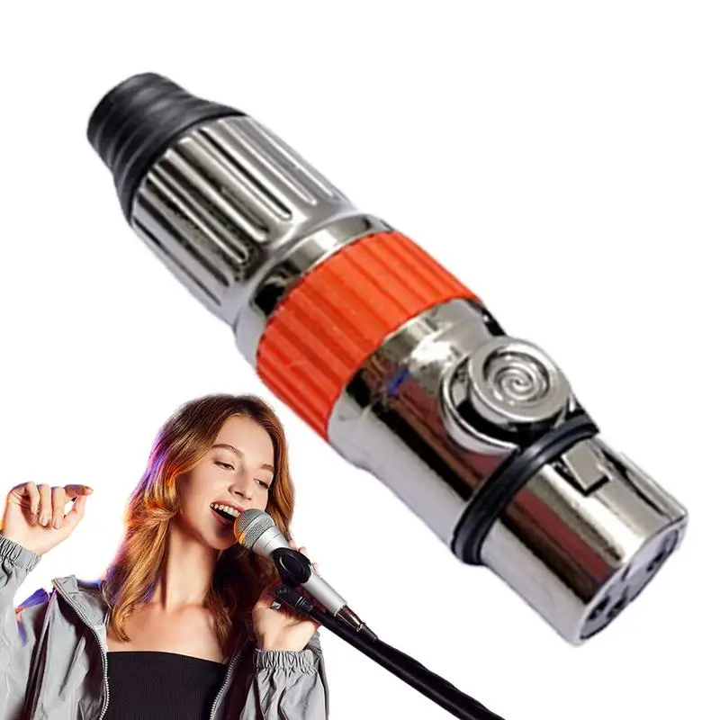 

Microphone Adapter 3 Pin Jack Stereo Plug Female Audio Plug Adapter Audio Cable Adapter Male & Female Colour Mic Connector For