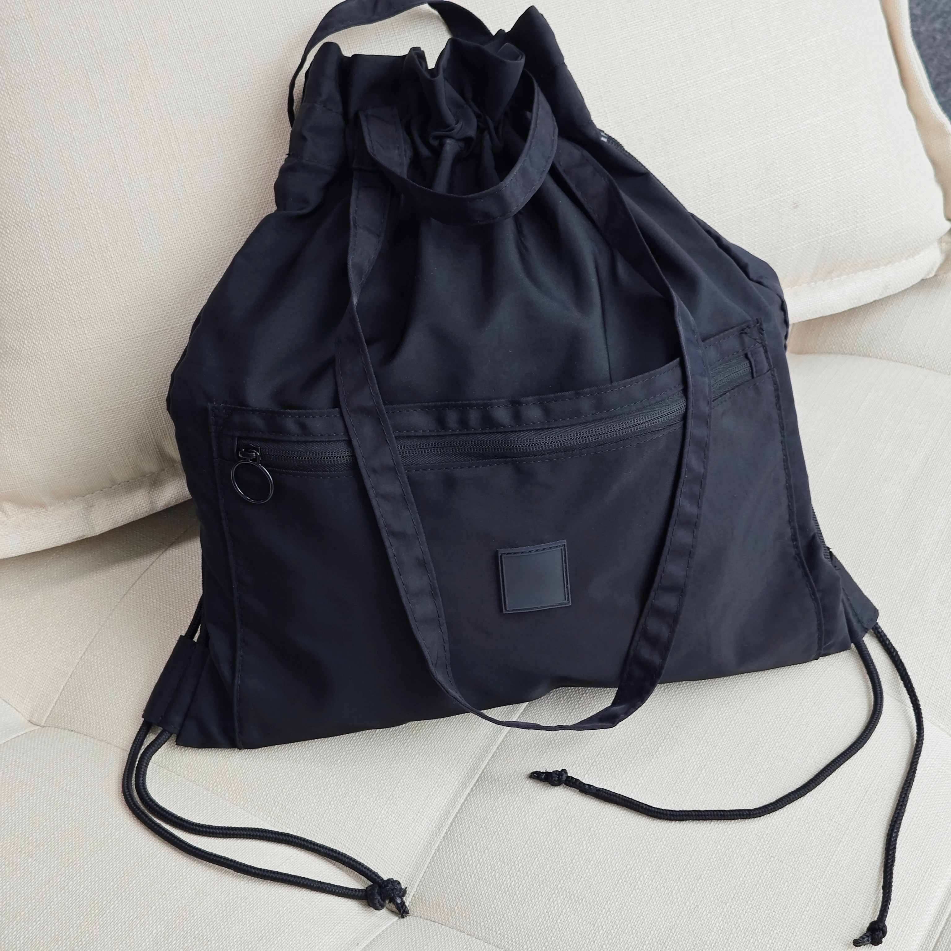 Yoga Handbag Backpack with Sports Drawstring Double Yoga Mat Storage Bag Multi functional Large Capacity Double Layer Yoga Bag