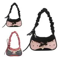 Sac à main en dentelle pour femmes, sac à main extensible avec sangle d'épaule simple, sous les bras, pour les déplacements quotidiens, pour étudiants 1