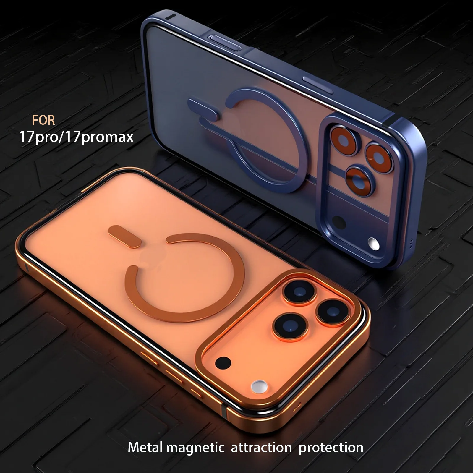 Premium Metal Frame Phone Case with MagSafe Magnetic Charging and HD Backplate Protection