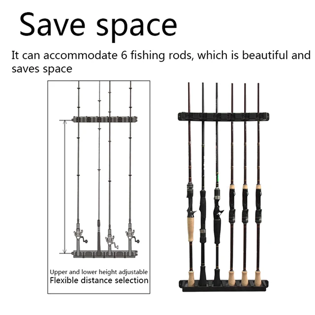 Holder Fishing Rod Rack Wall, Vertical Fishing Rod Holder