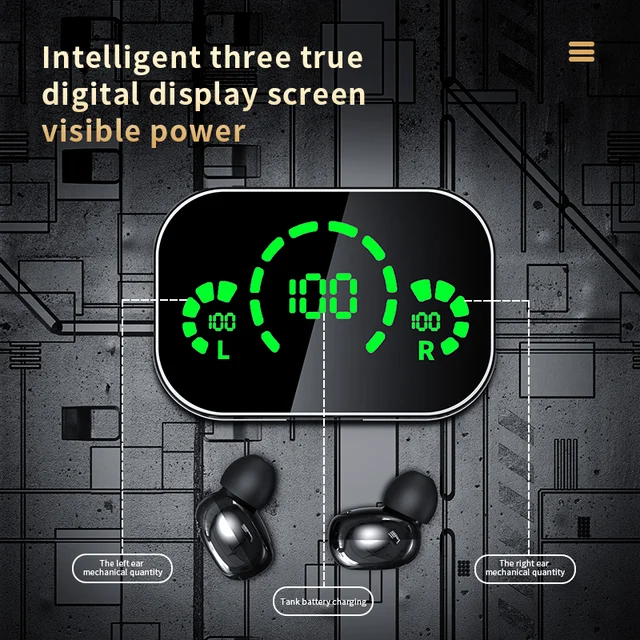 High Quality YD04 Pro Earphone TWS Bluetooth 5.3 Wireless HIFI Music Headset LED Display Earbud Sport Ear Pods Gaming Headphones 2