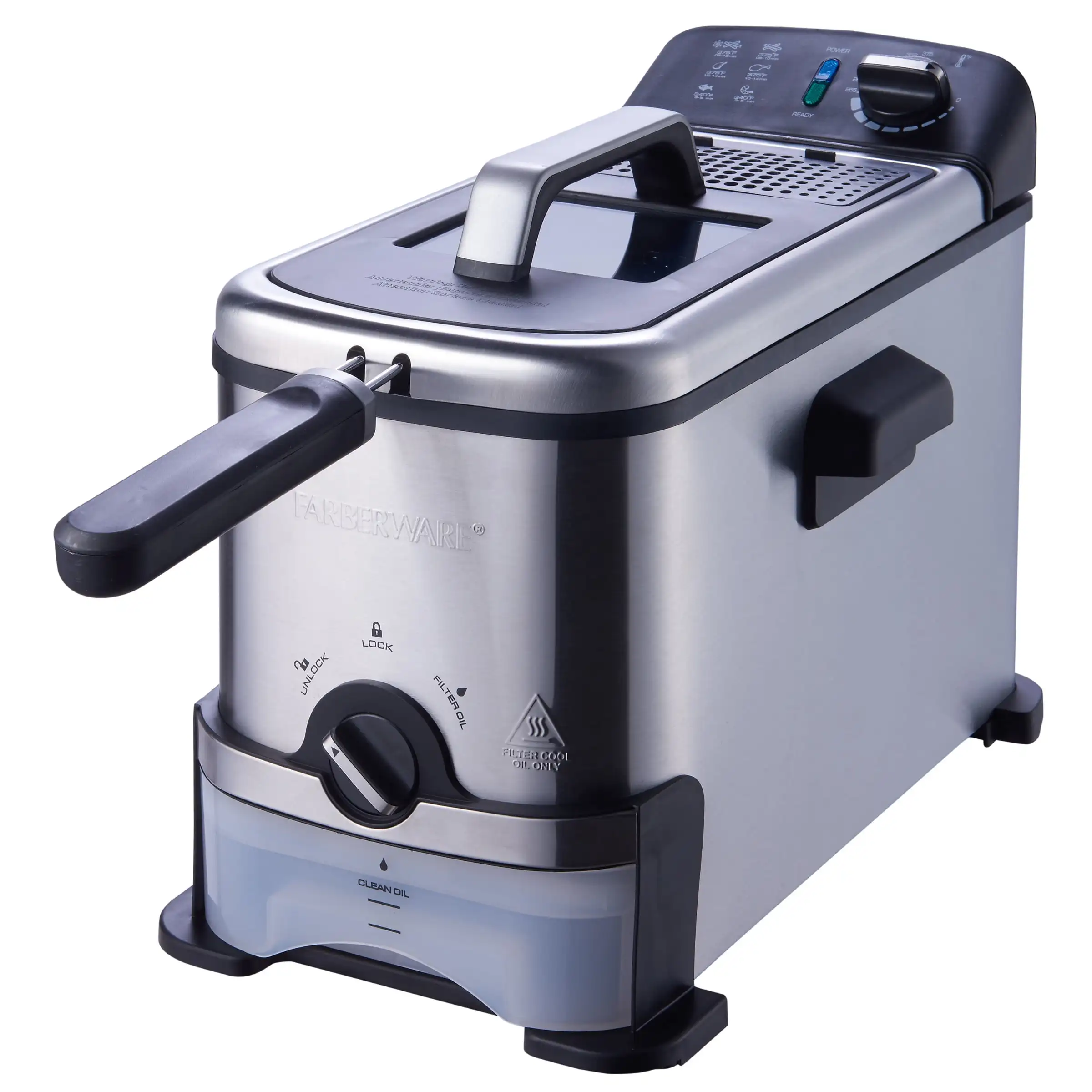 

3-Liter Filter Fryer, Stainless Steel Electric Deep Fryer .USA.NEW