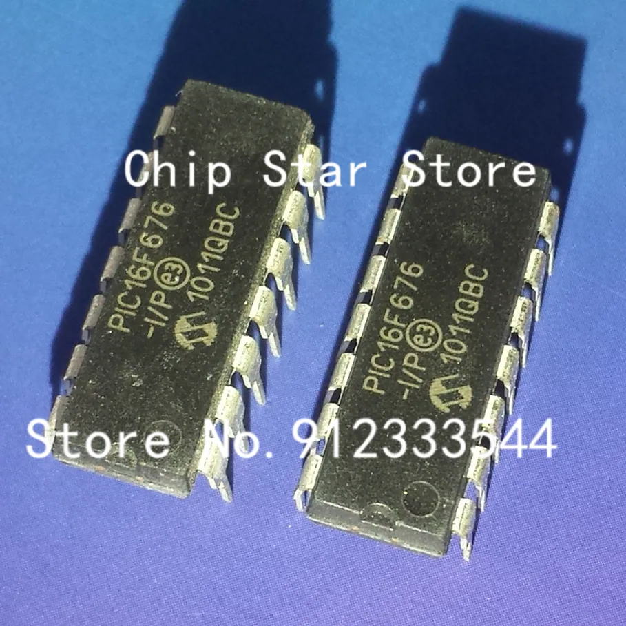 5-50pcs PIC16F676-I/P PIC16F676 DIP14 8 Bit MCU Flash PIC16 Family ...