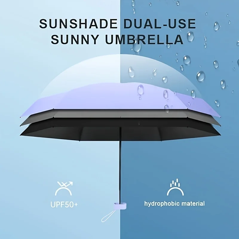 Mini Umbrella UPF50+ Sun Protection Rainproof Portable Outdoor Travel