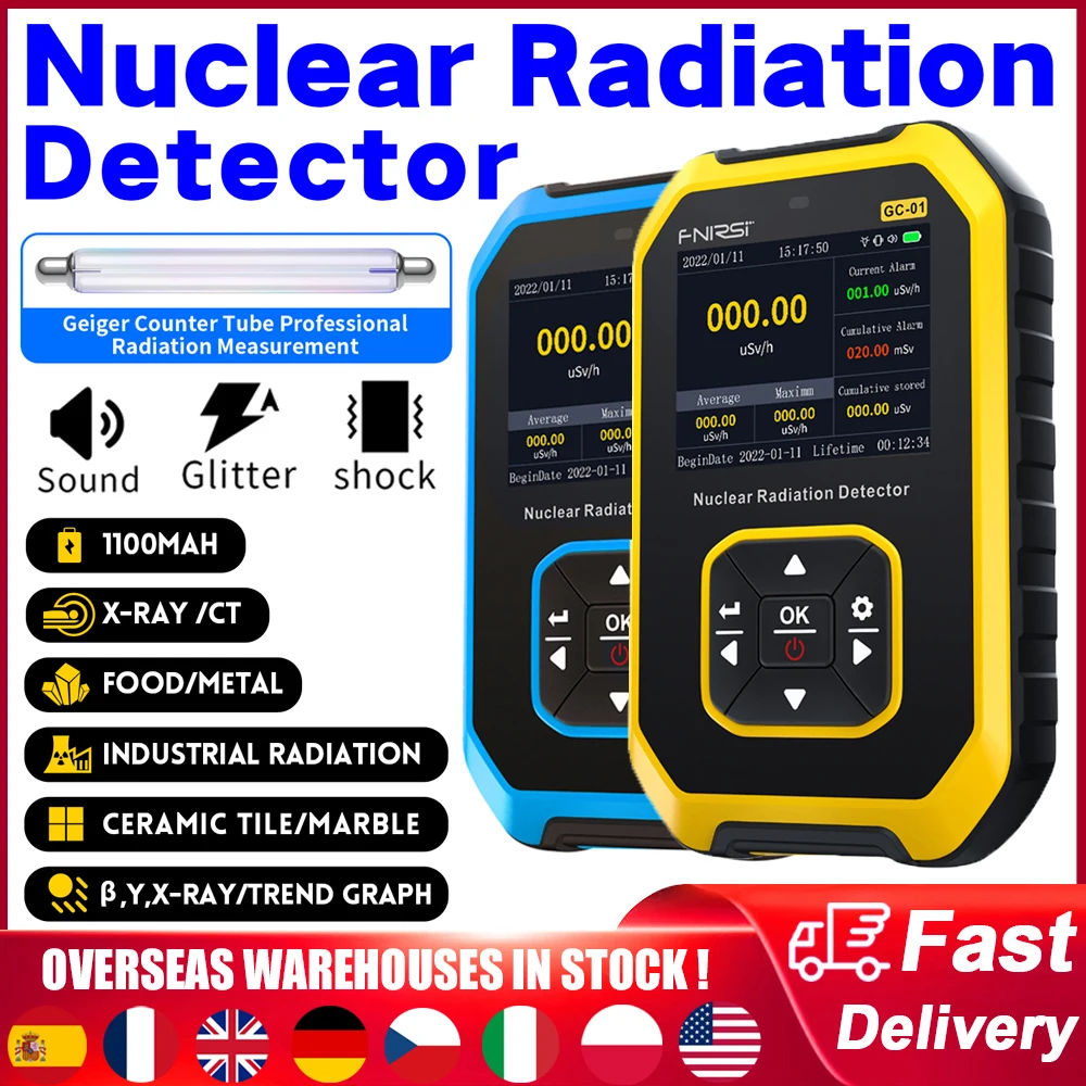 FNIRSI GC01 Nuclear Radiation Detector Geiger Counter Xray γray β