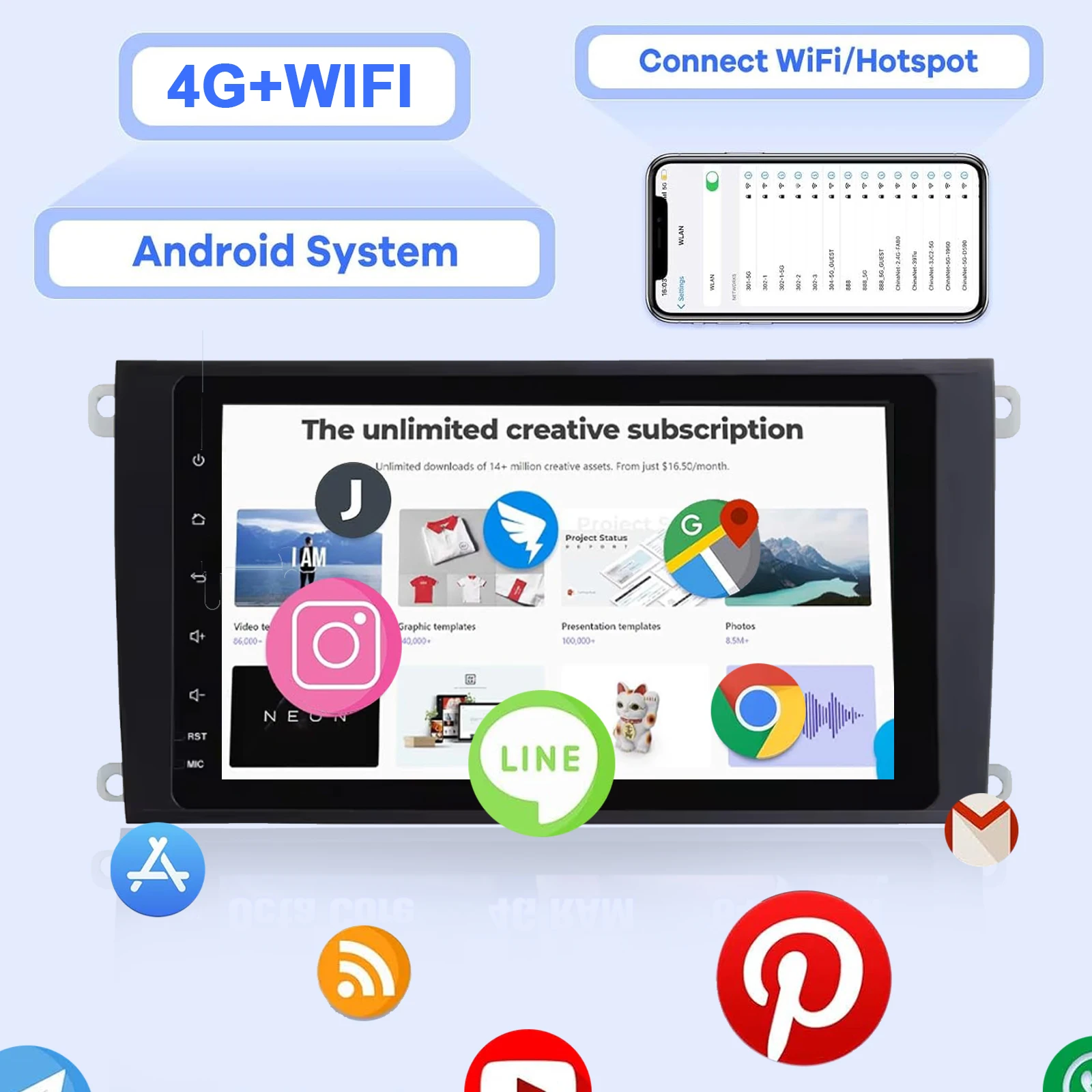 Android Car Radio for Porsche Cayenne 2003~2010 Multimedia Player Supports 8”HD