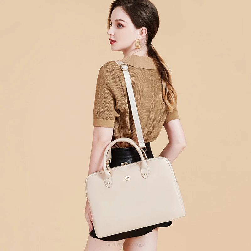 Laptop Crossbody Bolsa para Mulheres Notebook Briefcase Travel Shoulder Bags Office Ladies Business Handbags 13.3 in 14.1 in Moda