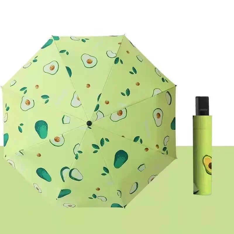 Automatic Sun Umbrella Outdoor Rubber Folding UV Sunshade Rain and Shine
