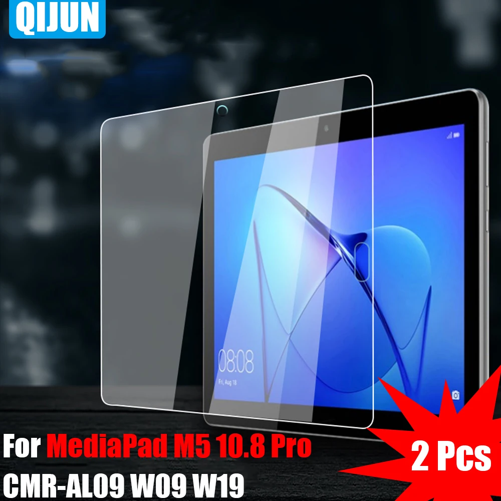 

Tablet glass for Huawei MediaPad M5 10.8" Pro Tempered film screen protector hardening Scratch Proof 2 Pcs for CMR-AL09 W09 W19