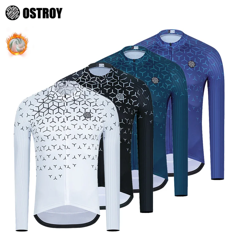 Ostroy Men's Spring Long Sleeve 2022 Team Autumn Cycling Jersey Bike Clothing Mountain Road