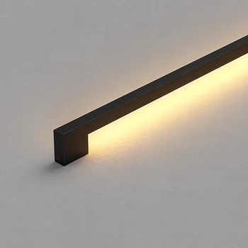 Modern Extremely Narrow Black Long Strip Wall Lamp Corridor Bedroom Bedside Living Room Decoration Bar Shape Lighting Fixtures 6