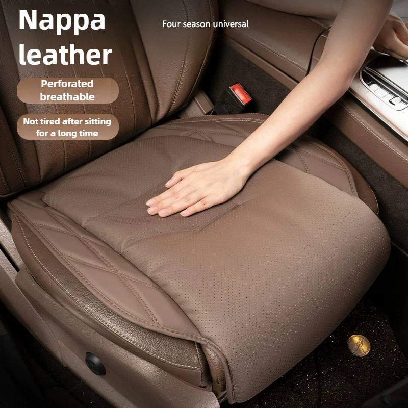 Luxury Nappa Leather Breathable Car Seat Cushion