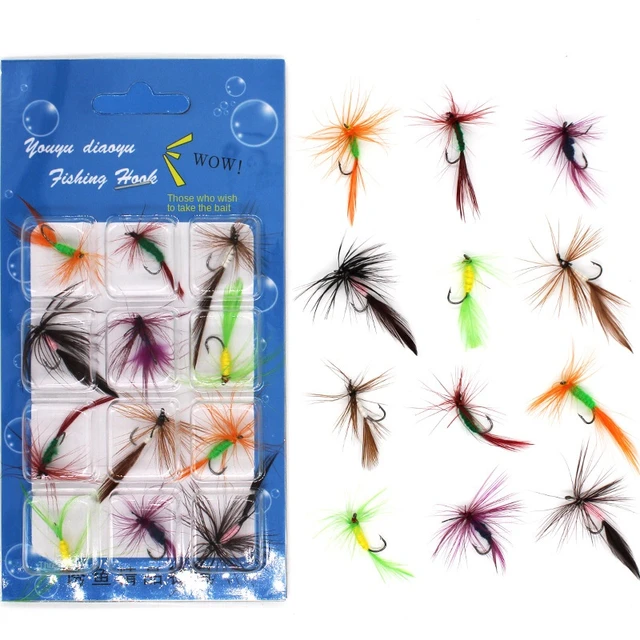 Set Insects Flies Fly Fishing Lures Bait High Carbon Steel Hook Fly Fishing  Lure Natural Insect Bait Fishing Accessories