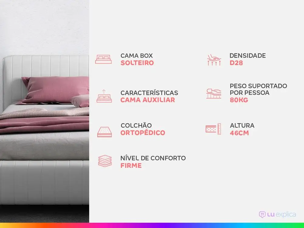 Cama Box Solteiro SMP com Cama Auxiliar  6