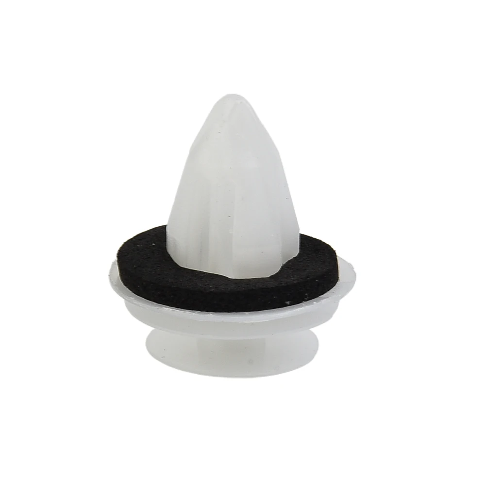 

100Pcs Retaining Door Panel Clips Bumper Clips Interior Fender Screw Rivet Fastener White Buckle + Soundproof Cotton For Bumper