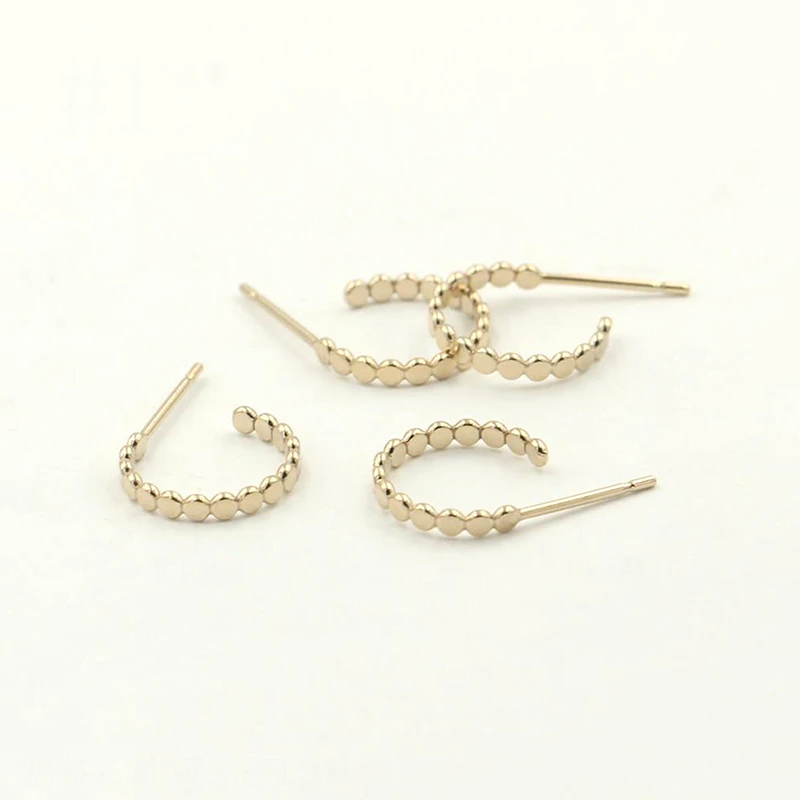 14k Gold gefüllte C-förmige Ohrringe Minimal Style Ohrstecker Gold gefüllte Ohrstecker Brincos Pendientes Ohrringe Boho Ohrring – Detail 26