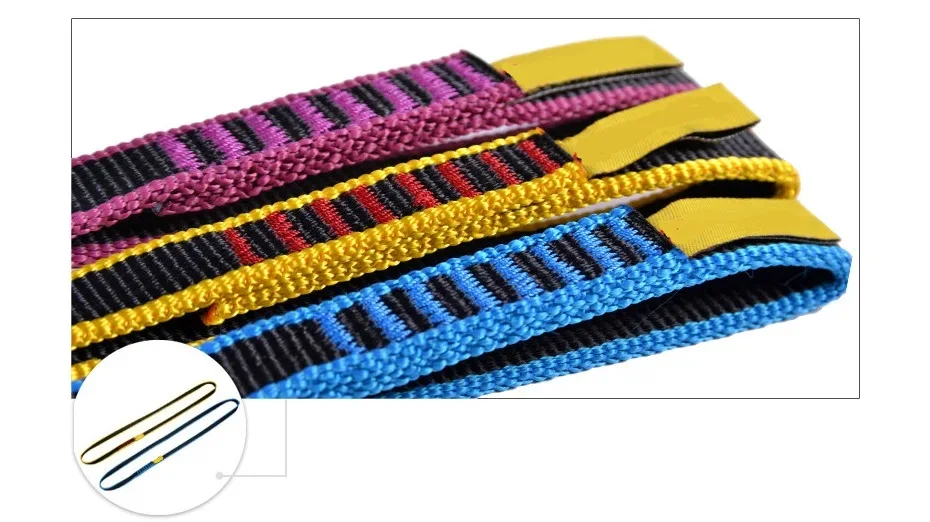 Outdoor Klettern Sling Nylon Gürtel Breite 16mm Dicke 2,8mm Hochfeste Gürtel SRT Werkzeuge Multifunktionale Gurtband Schleife – Detail 2