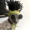 Funny Pet Hat Sphynx Devon Rex Cat Dog Headwear Punk Reggae Rock Style Cosplay Costume Decoration Accessory