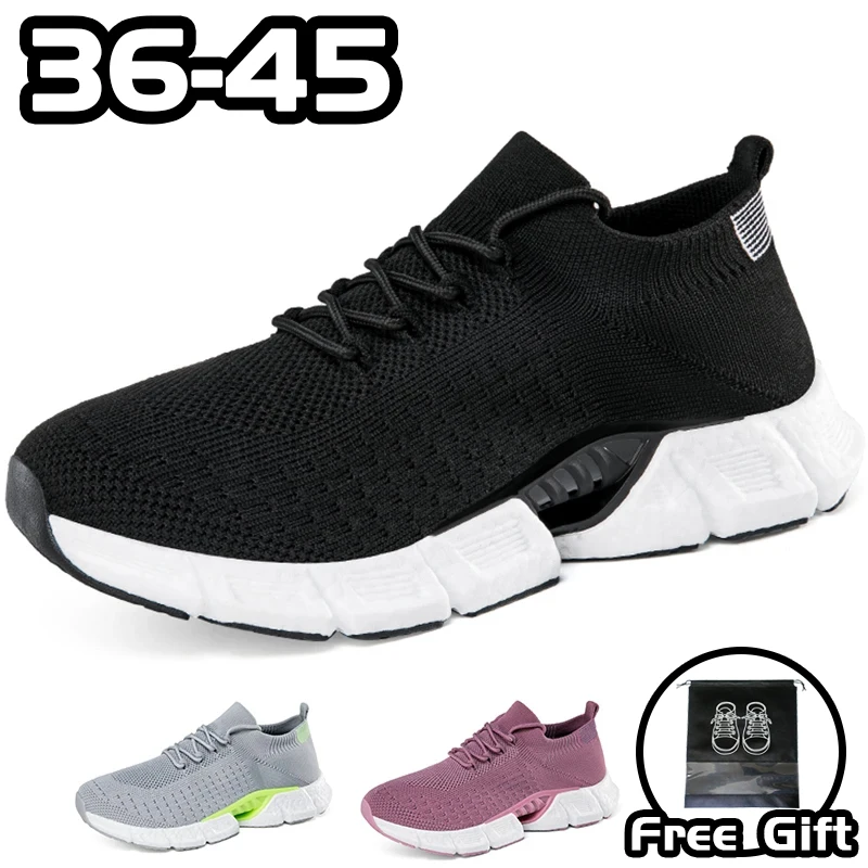 

OEING Summer Soft Casual Sneakers for Men Shoes Flying Weaving High Elasticity TPU Walking Shoe for Men Large Size 36-45