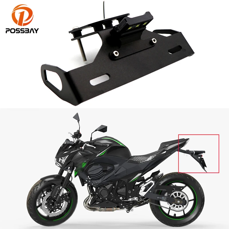 

Motorcycle Rear License Plate Holder Fender Eliminator Tail Tidy for Kawasaki Z800 2013-2016 Support De Plaque Moto Accessories