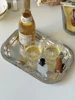 French Vintage Tray Metal Floral Dining Tray Restaurant Commercial Storage Rectangular Tray Refreshment 1