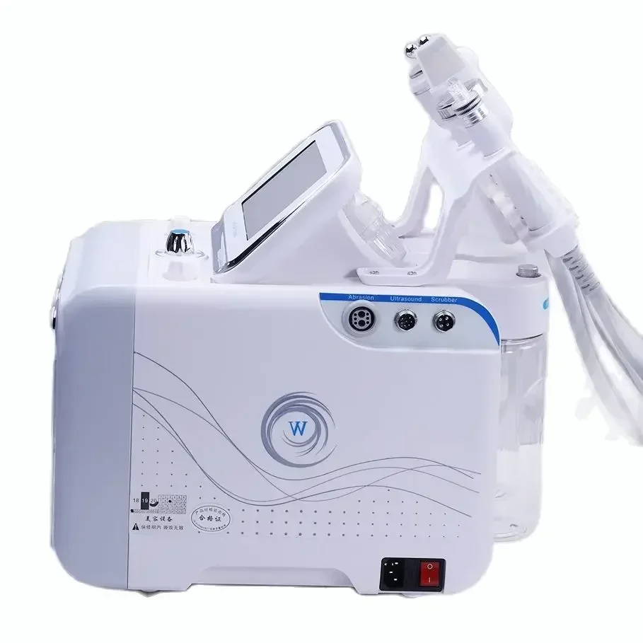 ! Multifunction skin care device 7 in 1 anti aging small bubble H2O2 hydrogen oxygen jet beauty machine with Led Mask