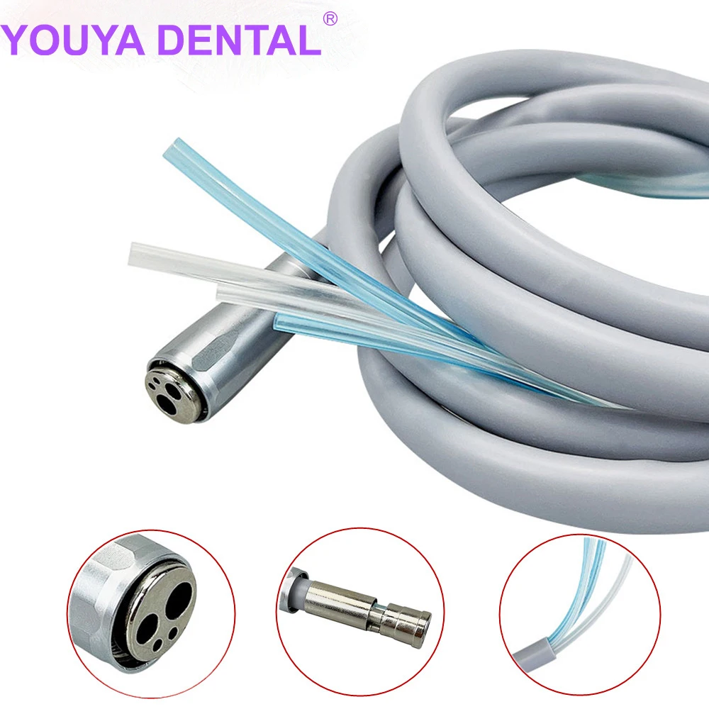 

Dental 4 Holes Handpiece Hose Tube with Connector for High Speed Handpiece Dental High Speed Handpiece Tubing Cable For Connecto