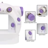 Household Night Light Electric Foot Pedal Straight Line Mini Hand Table Portable Sewing Machine 220V Two Thread Kit 2
