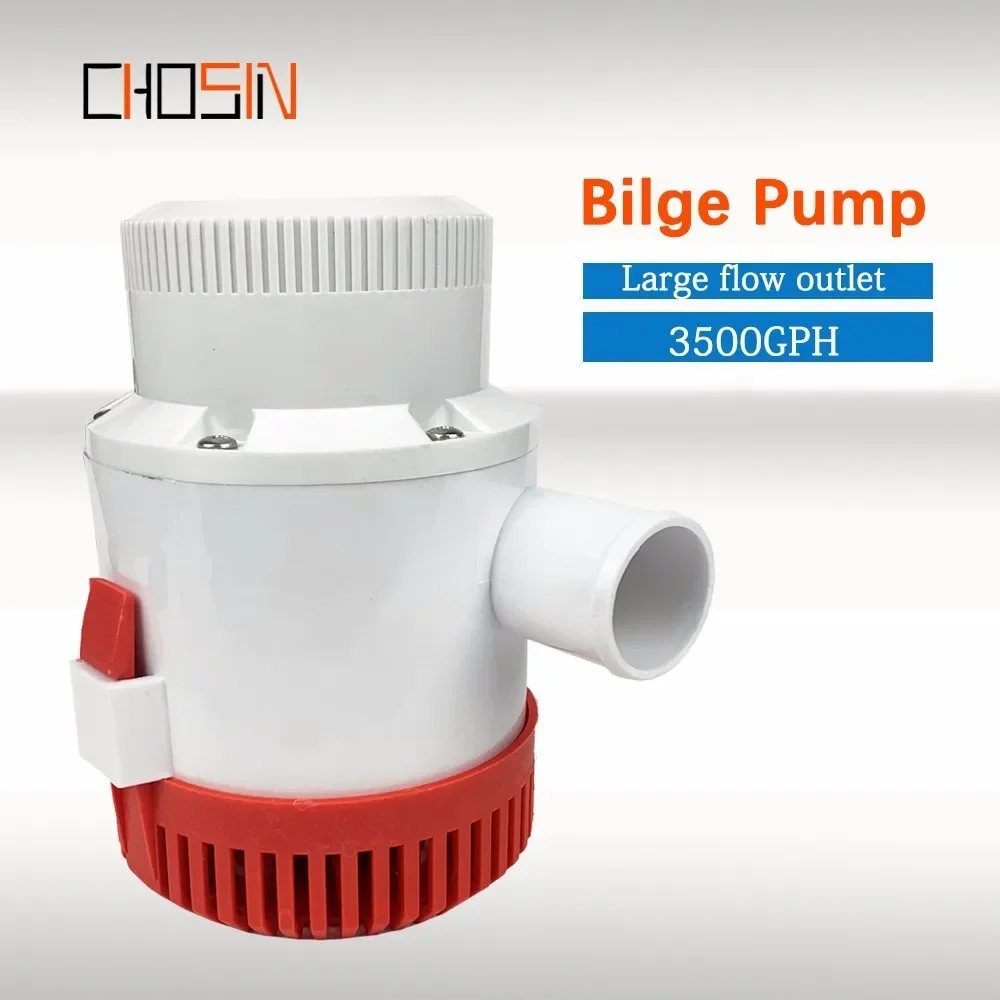 

3500GPH Large Flow Dc 12v 24v Bilge Pump Electric Water Pump For Boats Accessories Marin Submersible Boat Water Pump 12 24 Volt