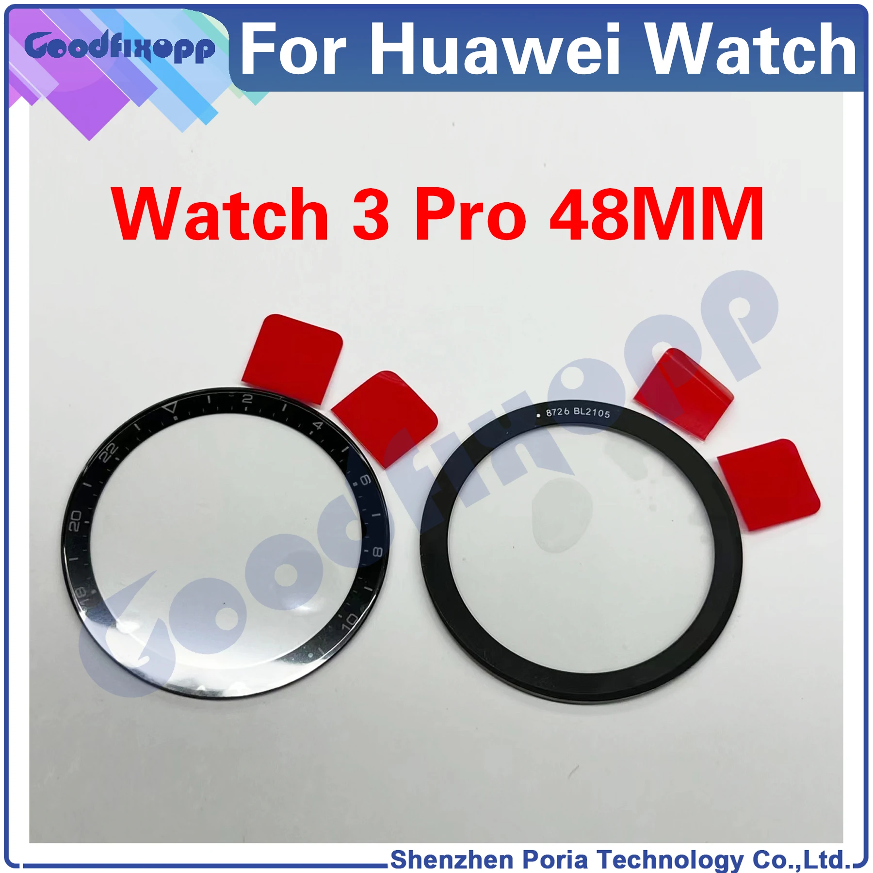 

Внешнее стекло для Huawei Watch 3 Pro 48 мм, ЖК-дисплей, сенсорный экран, внешнее стекло, Замена объектива